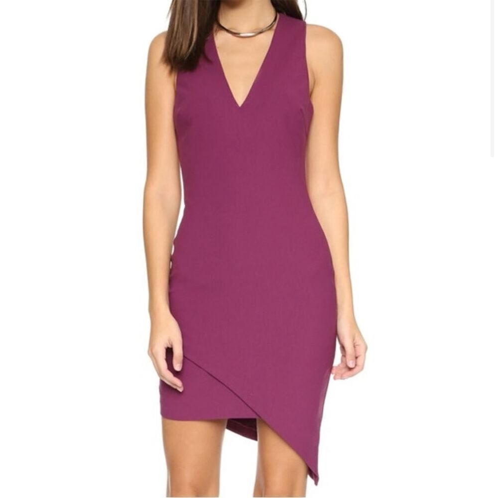 ELIZABETH AND JAMES Rosa Dress Asymmetrical Sleeveless‎ Purple Berry Size 0 Mini